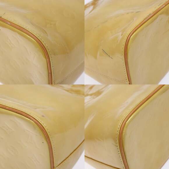 LOUIS VUITTON Monogram Vernis Houston Hand Bag Beige M91004 - Picture 10 of 13